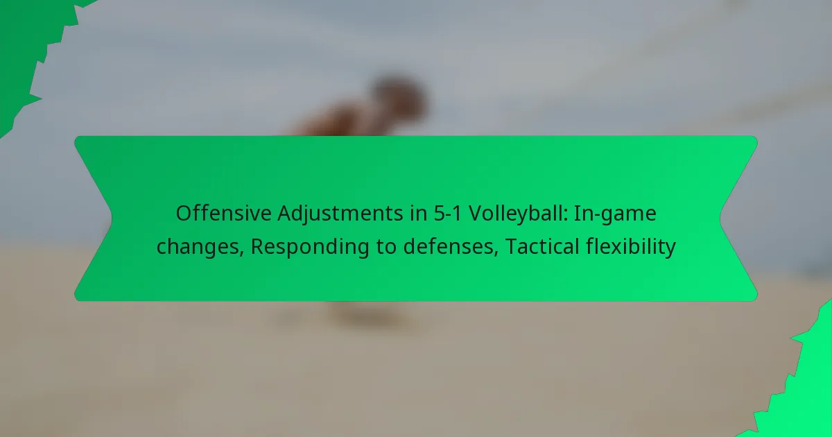 Offensive Adjustments in 5-1 Volleyball: In-game changes, Responding to defenses, Tactical flexibility