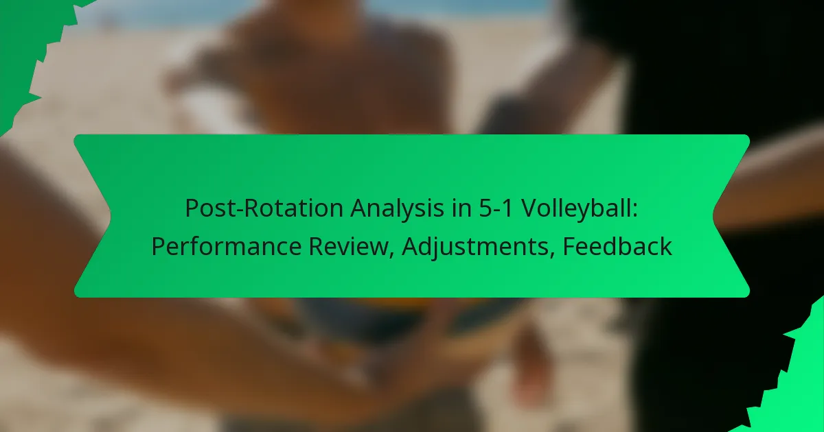 Post-Rotation Analysis in 5-1 Volleyball: Performance Review, Adjustments, Feedback