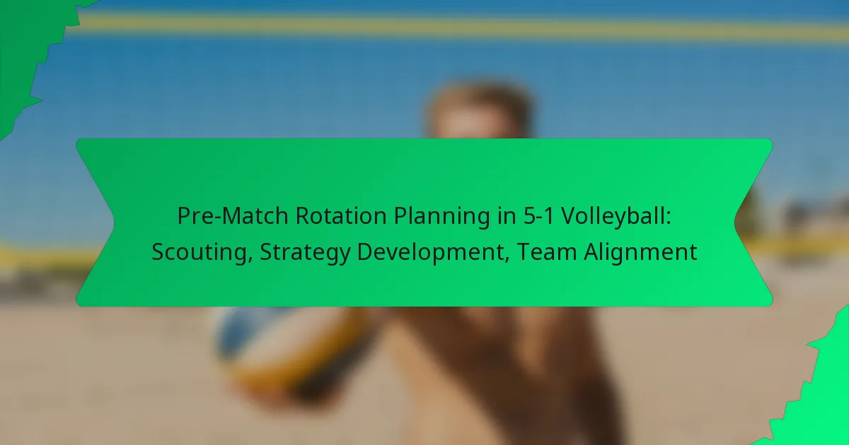 Pre-Match Rotation Planning in 5-1 Volleyball: Scouting, Strategy Development, Team Alignment
