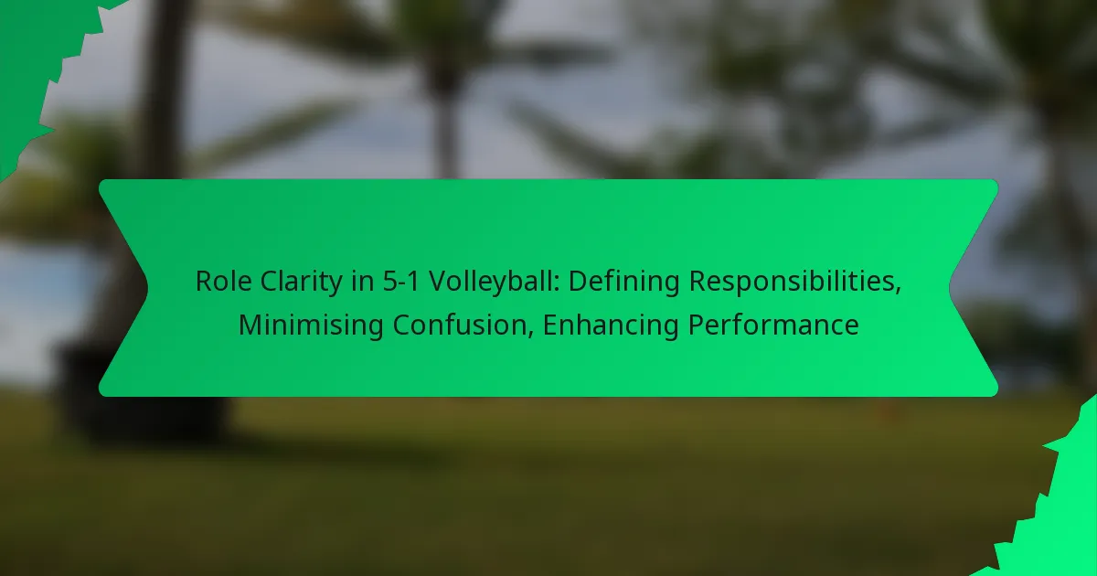 Role Clarity in 5-1 Volleyball: Defining Responsibilities, Minimising Confusion, Enhancing Performance